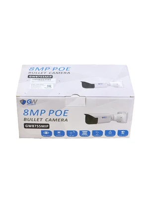 GW Security GW8755MIP 8 MP POE Bullet Camera USED. - Image 1 of 4