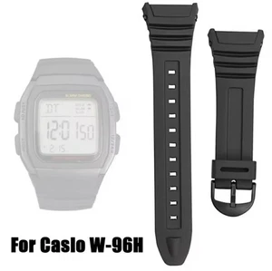 FÜR CASIO W-96H ARMBAND SILIKON SPORT ERSATZARMBAND SCHWARZ - Bild 1 von 12