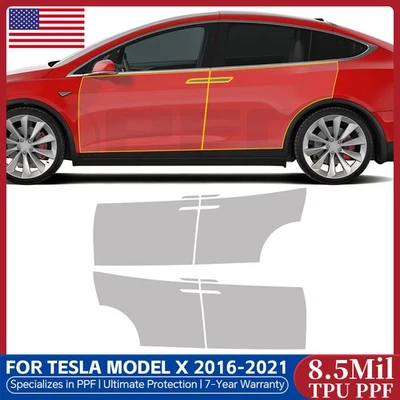 2016-2021 Tesla Model X Doors Precut Paint Protection Film Clear PPF TPU - Image 1 of 4