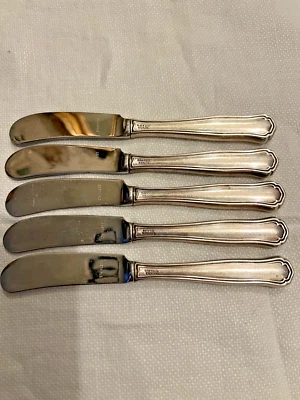 Cuchillos de mantequilla con mango de plata esterlina Shreve & Co Winchester 6" Foto 1 de 2