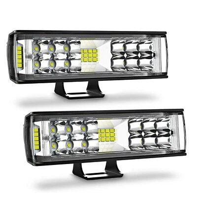 Barra de Luz LED AUTOFEEL 2 PIEZAS 7 Pulgadas 60W Vainas LED Punto de Inundación Haz Combo Off Roa... Foto 1 de 4