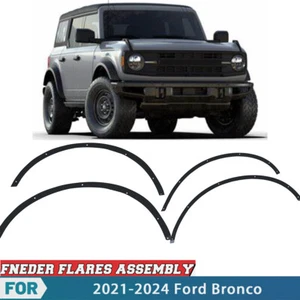 Set Front+Rear Fender Flares For 2021-2025 Ford Bronco Heavy Duty Steel 4PCS NEW - Picture 1 of 8