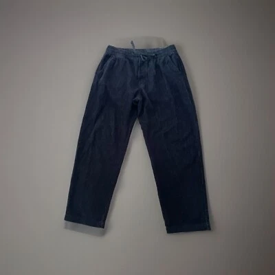 Pull & Bear Thick Chunky Corduroy Wide Leg Trousers Black  Unisex Size Medium - Image 1 of 4