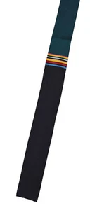 Paul Smith Neck Tie Knit Silk Black / Green Artist Stripe ColorBlock Italy New - Picture 1 of 9