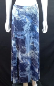 CC Country Casual Blue Multi Patterned Skirt Viscose Elastane NEW Size XX Large - Picture 1 of 10