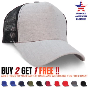Gorra de béisbol de malla sombrero de camionero a presión ajustable en blanco liso gorras clásicas - Imagen 1 de 16
