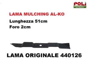 LAMA AL-KO ORIGINALE CODICE LAMA 440126 PER RASAERBA TAGLIO 52 SILVER HIGHLINE - Foto 1 di 1