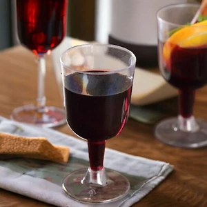 Flautas de vino desechables de plástico para tostar de plástico transparente de 5 oz - Imagen 1 de 4