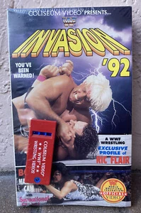 WWF Invasion 92 VHS 1992 Ric Flair vs Bret Hart Coliseum SEALED NEW HULK HOGAN - Picture 1 of 12