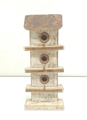 Rustic Wood and Galvanized Metal Roof Bird House Country Décor Cover