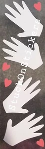 ✋ Mrs Grossman SIMPLY SASSY HANDS Gloved red hearts Stickers Vintage Retired - Picture 1 of 1