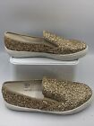 Office Flat Gold Glitter Covered Loafers. New! Size 7 Eu40 
