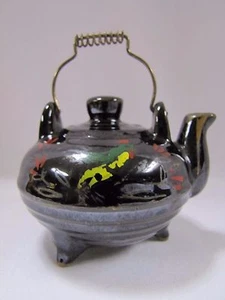 Miniature Tea Pot Porcelain Vintage Japan Rooster Decoration - Bild 1 von 9