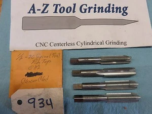 4 New TRW 1/2-20 Spiral Point GH-2 Plug Taps *645 - Picture 1 of 4