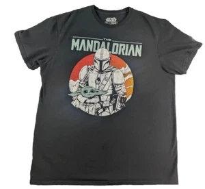Star Wars The Mandalorian T- Shirt Large Boba Fett Baby Yoda - Picture 1 of 6