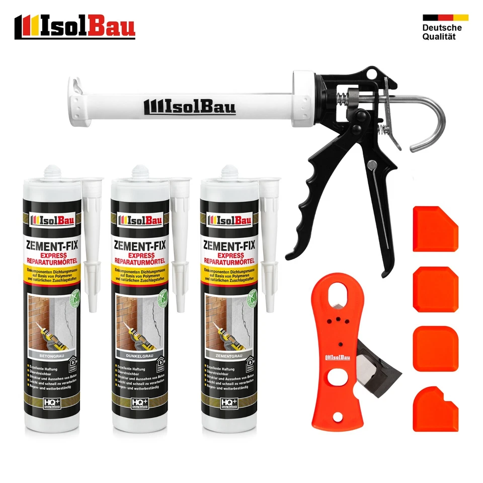 Reparaturmörtel Zement-Fix 1-48 x 300ml Betongrau Dunkelgrau Zementgrau Express - Bild 1 von 4