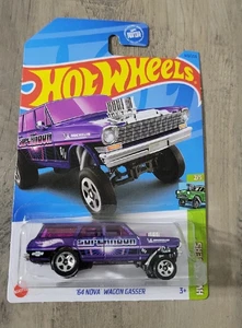 '64 Nova Wagon Gasser 2023 Hot Wheels * Purple * NIP 1:64 Scale - Picture 1 of 1