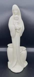 "Madonna con Niño/María y Bebé Jesús Maceta Cerámica Blanca 11"" DE COLECCIÓN LEER" - Imagen 1 de 10