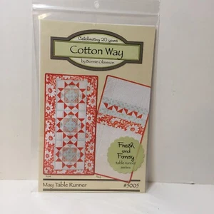 May Table Runner Quilt Pattern Cotton Way 21" x 42" - Picture 1 of 3