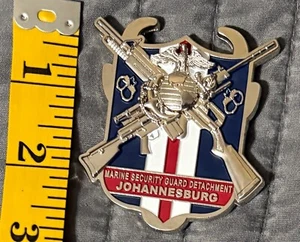 Marine Security Guard MSG US Consulate Johannesburg South Africa Challenge Coin - Picture 1 of 2