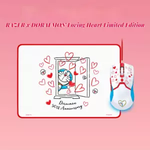Razer x DORAEMON 50th Anniversary Love Heart Viper Mini Mouse + Mouse Pad Combo! - Picture 1 of 4