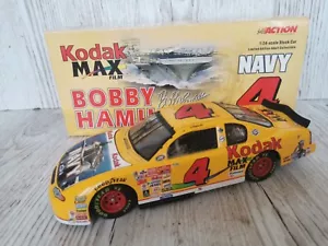 ACTION RACING DIECAST NASCAR BOBBY HAMILTON 4 KODAK MAX FILM NAVY - Picture 1 of 2