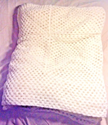 Cubierta de cama hecha a mano de 13 pies x 9 pies patrón de bloque ¡Nueva! -Solo envío nacional de EE. UU. Foto 1 de 3