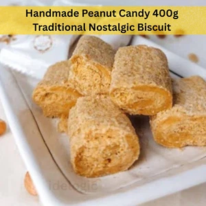 Caramelo de maní (Kacang Tumbuk) 400 g galleta tradicional nostálgica hecha a mano halal - Imagen 1 de 10
