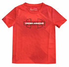 NEW Under Armour Boys Youth UA Tech Crew Big Logo T-Shirt Orange YSM Small 7 8