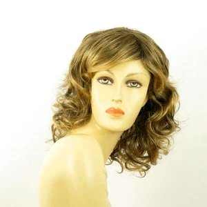 Perruque femme mi longue bouclée châtain méché doré FLO 6T24B - Imagen 1 de 8