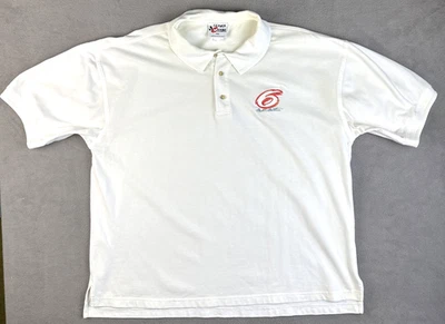 Camisa polo masculina vintage Mark Martin 6 XXL 2XL perseguição autêntica branca NASCAR - Imagem 1 de 4