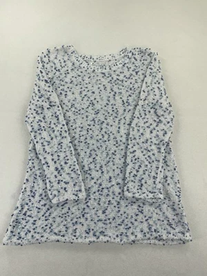 Suéter Spense Para Mujer Azul Blanco Ligero Pom Pom Manga Larga Talla L Foto 1 de 4