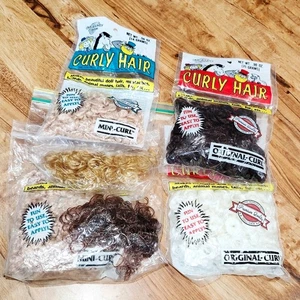 Lote de pelo de muñeca artesanal rizo original de muchos colores tonos - Imagen 1 de 9