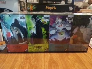 Disney Villians Puzzle SET OF 4 Jigsaw 1,000 Pieces Queen Grimhilde, Diaval,... - Picture 1 of 4