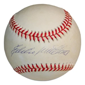 Eddie Mathews Autographed Official National League Baseball Braves PSA/DNA - Picture 1 of 3