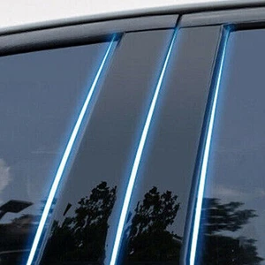 For 2016-2021 Chevrolet Malibu Black Pillar Posts Door Trim Piano Cover Set 6PCS - Picture 1 of 10