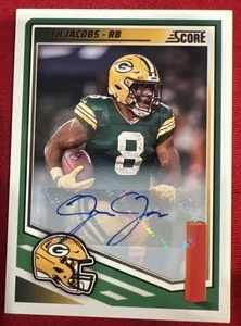 2025 Score Football Josh Jacobs Signatures Auto #190 Green Bay Packers - Bild 1 von 10