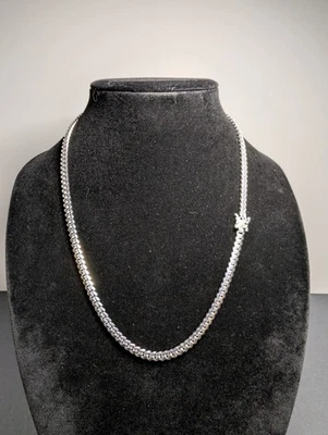 "Collar de cadena de eslabones cubanos Miami de 22"" de plata de ley italiana 925 sólida de 5,5 mm" Foto 1 de 4