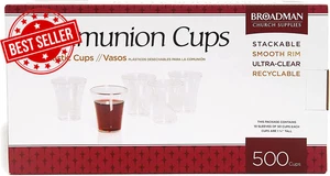 Plastic, Disposable, Recyclable Communion Cups, 500 Count - Picture 1 of 7