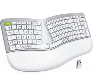 Seenda Wireless Ergonomic Keyboard, 2.4G USB Bluetooth Split Keyboard - Picture 1 of 5