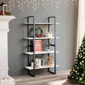Libreria a 4 Ripiani Bianca 80x30x140 cm in Massello di Pino - Foto 1 di 8
