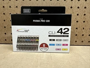 Genuine Canon CLI-42 (6384B007) Ink Cartridge - 8 Pack Brand New - Zdjęcie 1 z 4