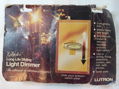 Interruptor atenuador deslizante Lutron Glyder 600 W incandescente GL-600C DE COLECCIÓN NOS Foto 1 de 4