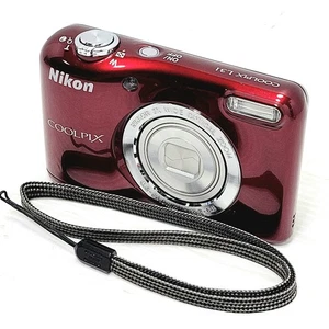 Nikon CoolPix L31 16.1MP Digital Camera 5x Wide Optical Zoom Red Tested Japan - Picture 1 of 8