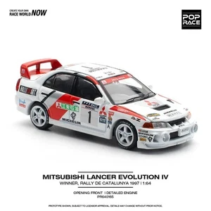 Pop Race Mitsubishi Lancer Evolution IV Catalunya '97 Winner 1:64 Diecast 640165 - Picture 1 of 2