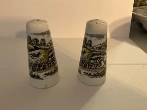 Yorkshire Staffordshire Ironstone Salt & Pepper Shakers English Countryside - Picture 1 of 3