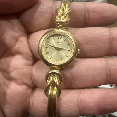 Working Caravelle by Bulova Women Gold Tone Quartz Watch 22mm Fit 8.25 Big Wrist - Image 1 of 4