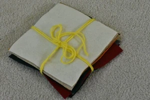 10 Pieces, 6" x 6" Wool Squares, 100% Wool, P02 - Picture 1 of 7
