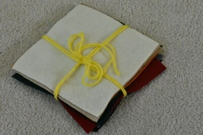 10 Piezas, Cuadrados de Lana de 6" x 6", 100% Lana, P02 Foto 1 de 4