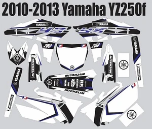 White Red YAMAHA GRAPHICS  YZ 250F YZ250F 2010 2011 2012 2013 - Picture 1 of 1
